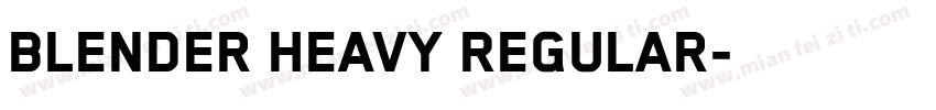Blender Heavy Regular字体转换